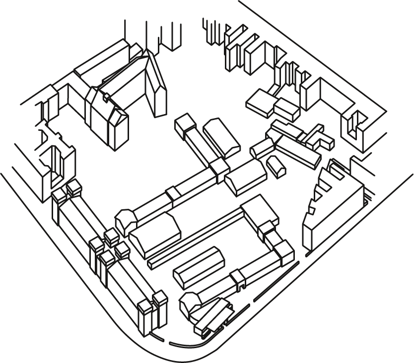 Isometrie vom Rathausblock